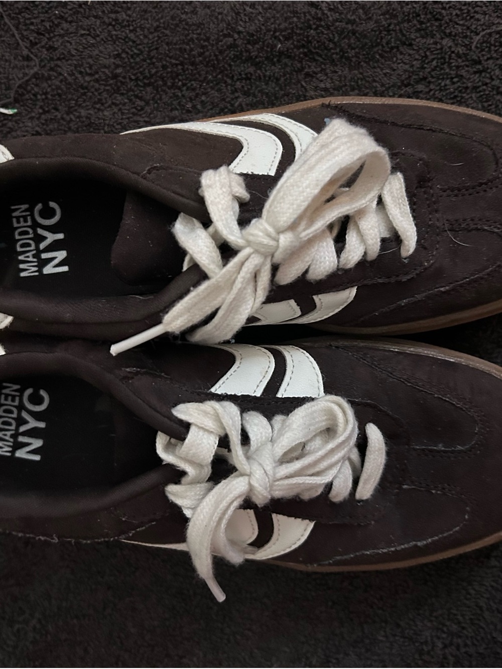 Madden NYC Women’s Black and White Platform Sneakers